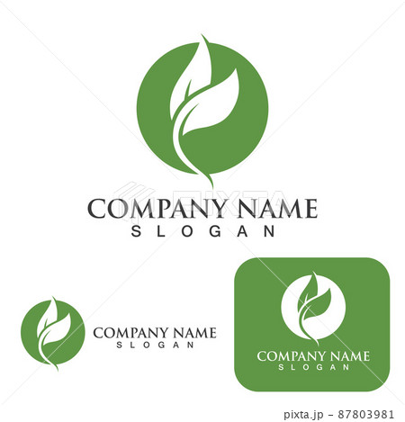 Logos of green Tree leaf ecology 87803981