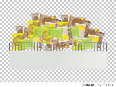ワゴンと菓子パン 87804405