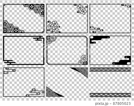 和風の装飾フレームセット 87805023