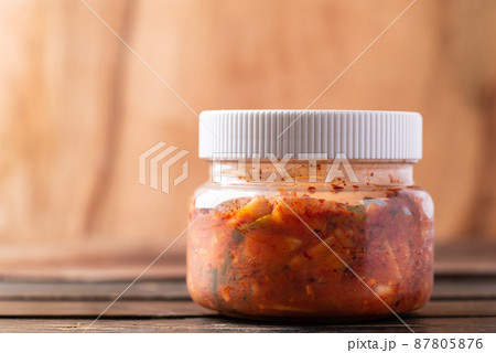 Kimchi radish, Korean homemade side dish food 87805876