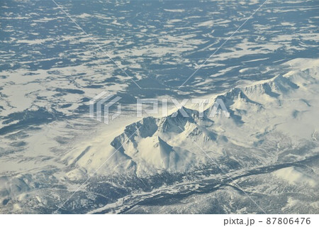 ロシア 5月春遠いシベリアの大地 ウラル山脈 空撮 ロシア 5月春遠いシベリアの大地 ウラル山脈 空撮 87806476