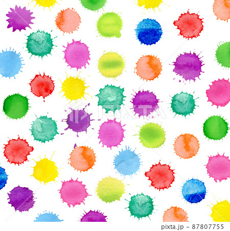 Watercolor simple polka dot background Watercolor simple polka dot background 87807755