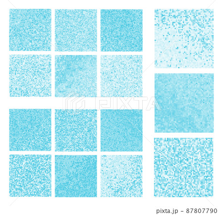 Abstract blue pixel mosaic 87807790
