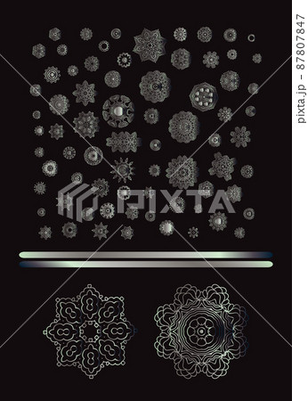 Silver art mandala 87807847