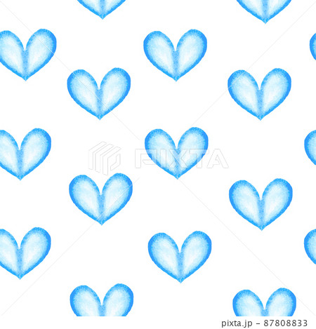 Seamless texture with blue watercolor hearts Seamless texture with blue watercolor hearts 87808833