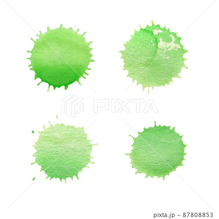 Watercolor paint splash set 87808853