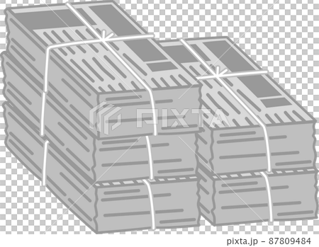 Stacked old newspapers 87809484