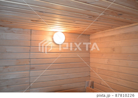 The interior of the sauna and bath for washing and taking procedures 87810226