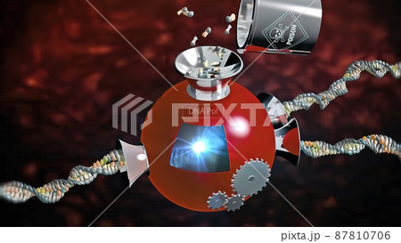 DNA polymerases are enzymes that synthesize DNA molecules.3D medical illustration 87810706