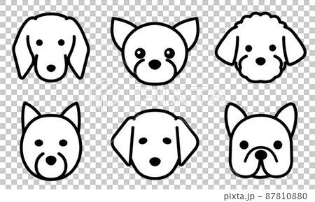 簡單的狗臉圖標 簡單的狗臉圖標 87810880