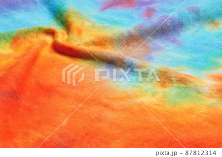 Abstract tie dye multicolor fabric cloth Boho pattern texture Abstract tie dye multicolor fabric cloth Boho pattern texture 87812314
