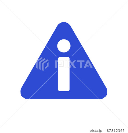 三角のインフォメーションサイン。ベクター。 87812365