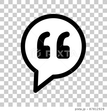 引用符の吹き出し 透過背景 87812929