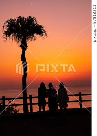 夕陽 南の島 夕陽 南の島 87813311