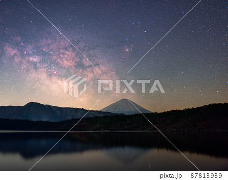 富士山シンメトリックと夏の天の川＆さそり座 87813939
