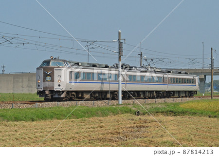 北陸本線　加賀笠間－美川　JR西日本　クハ481-263+モハ484-336+クモハ485-204 87814213