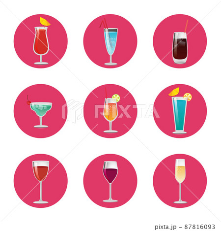 Collection of Cocktails Classical Elite Wine Drink Collection of Cocktails Classical Elite Wine Drink 87816093