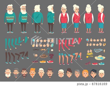 Grandpa and Grandma Abstract Character Constructor 87816169