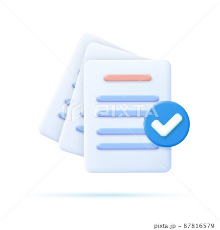 3D render Documents icon.のイラスト素材 [87816579] - PIXTA