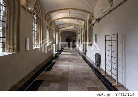 Ghent, Flanders - Belgium - Corridor of the Chapterroom  in the Saint Pieters Abbey 87817114