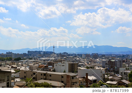 京都市東山区 清水から見た京都市の街並み 俯瞰 京都市東山区 清水から見た京都市の街並み 俯瞰 87817399