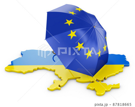 Umbrella on the map of Ukraine Umbrella on the map of Ukraine 87818665