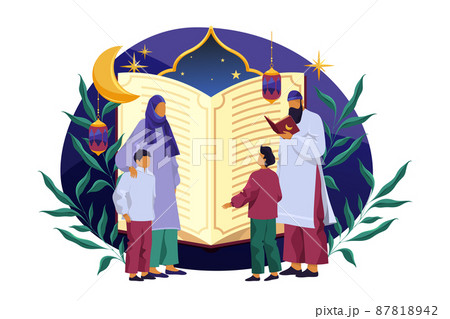 Ramadan Kareem festive banner or card, vector 87818942
