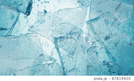 Close-up of broken ice, top shot. 87819920