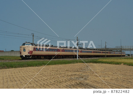 北陸本線　加賀笠間－美川　JR西日本　485系　A01改編成（京都）　雷鳥 87822482