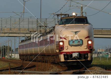 北陸本線　加賀笠間－美川　JR西日本　485系　A08編成（京都）　雷鳥 87822485