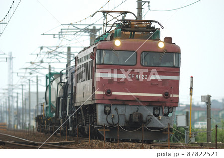北陸本線　美川－加賀笠間　JR貨物　EF81-22（富山） 87822521
