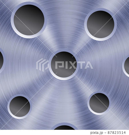 Abstract metal background with round holes Abstract metal background with round holes 87823514