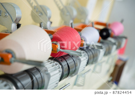 Textile industry with knitting machines 87824454