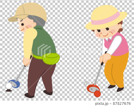 中年男女打公園高爾夫 高級高爾夫 87827676