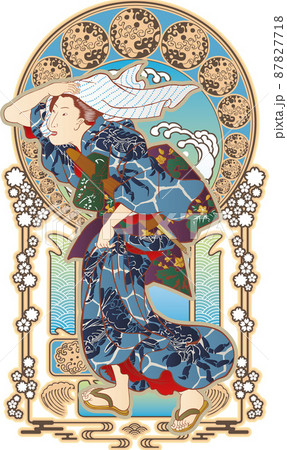 浮世絵　女性　和風ゴシックバージョン 87827718