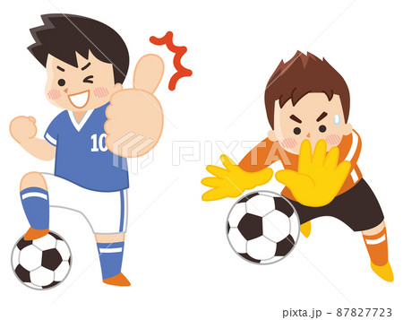 サッカー選手の男性　サッカー部 87827723