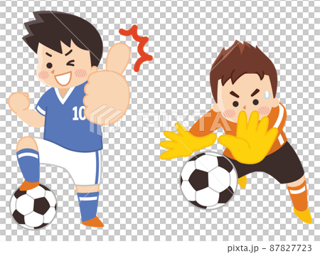 サッカー選手の男性　サッカー部 87827723