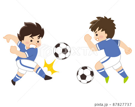サッカー選手の男性　サッカー部 87827737