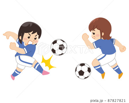 サッカー選手の女性　サッカー部 87827821