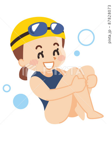 水泳選手の女性　水泳部　競泳 87828073