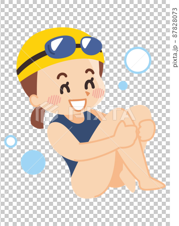 水泳選手の女性　水泳部　競泳 87828073