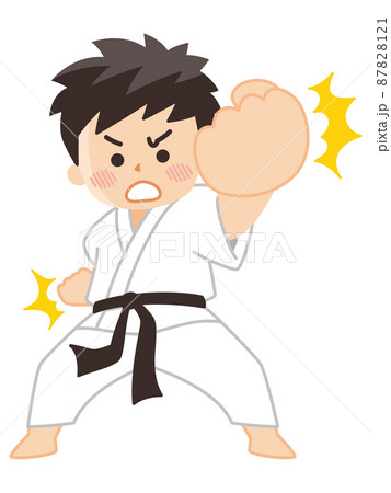 空手家の男性　武道　部活 87828121
