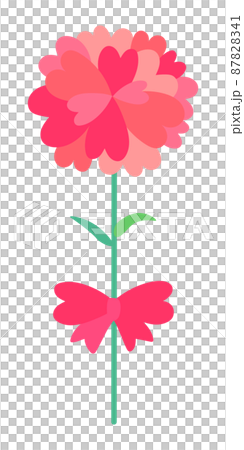 Heart-shaped carnation flower gift 87828341