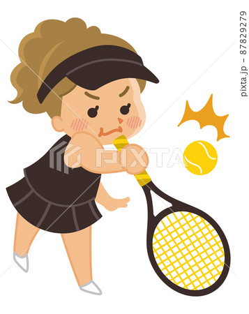 テニス選手の女性　テニス部　部活動 87829279