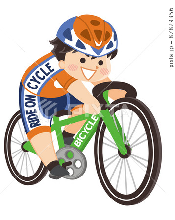 自転車競技選手の男性　サイクリング 87829356