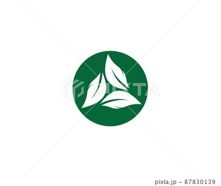 Leaf symbol vector icon 87830139