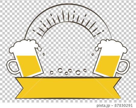 Fashionable frame of mug beer transparent background 87830291