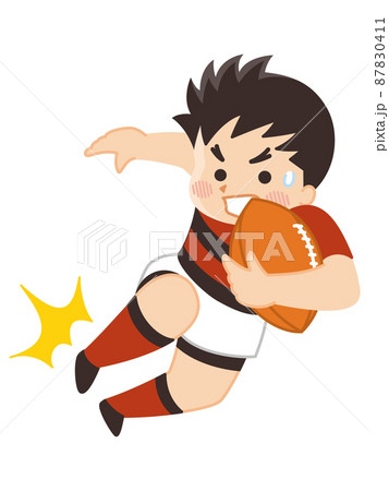 ラグビー選手の男性　ラガーマン　ラグビー部　部活動 87830411