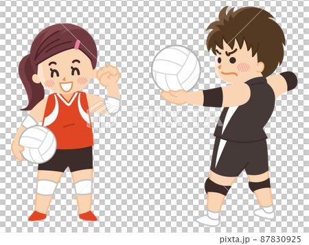 バレーボール選手　スポーツ　部活動 87830925
