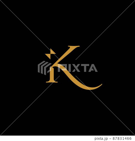 Luxury And Elegant Design Initial Letter Kのイラスト素材